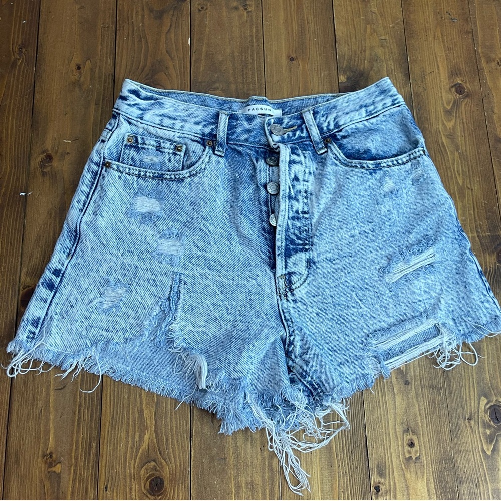 Pacsun size 26 ultra high rise vintage Jean shorts stone wash
